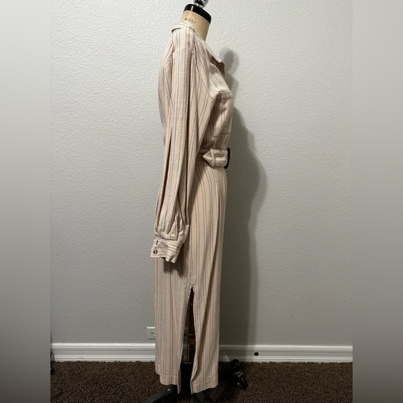 FREE People Audrey midi Belted shirt dress. Size Small/Petite. - Picture 5 of 9